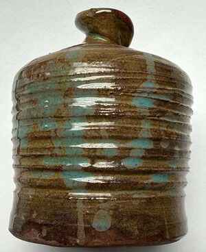 MCM Bailey Studio Art Pottery Glazed Vase Weed Pot Brown Green As Is